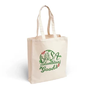 Cotton Tote Bags with Bosa Colombian Goods Logo.