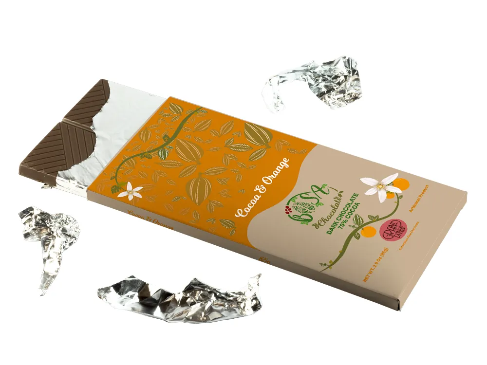 COCOA & ORANGE - DARK CHOCOLATE 70% COCOA (85G) - Image 3