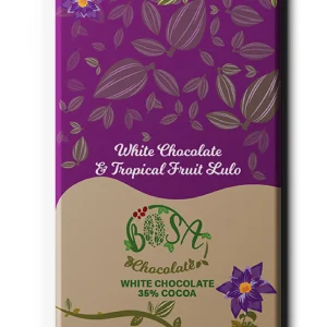 COCOA & TROPICAL FRUIT LULO - WHITE CHOCOLATE 35% COCOA (85G)