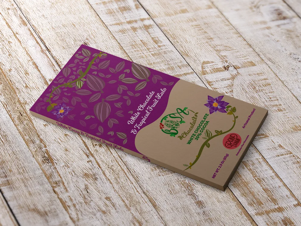 COCOA & TROPICAL FRUIT LULO - WHITE CHOCOLATE 35% COCOA (85G) - Image 3