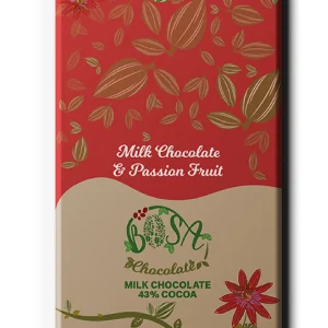 COCOA & PASSION FRUIT -MILK CHOCOLATE 43% COCOA (85G)