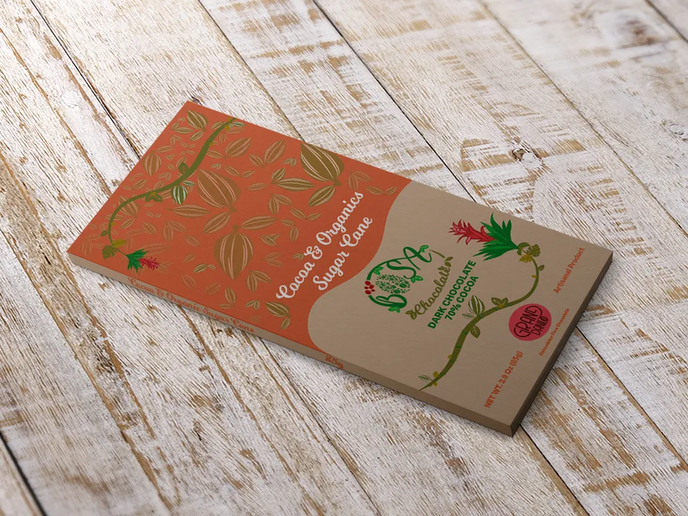 COCOA & ORGANICS SUGAR CANE - DARK CHOCOLATE 70% COCOA (85G) - Image 2